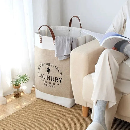 Foldable Fabric Laundry Basket Large Capacity Storage Home Decor