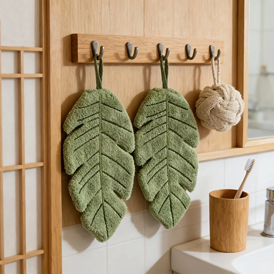 Banana Leaf Hanging Hand Towel Decorative Kitchen Bathroom Decor