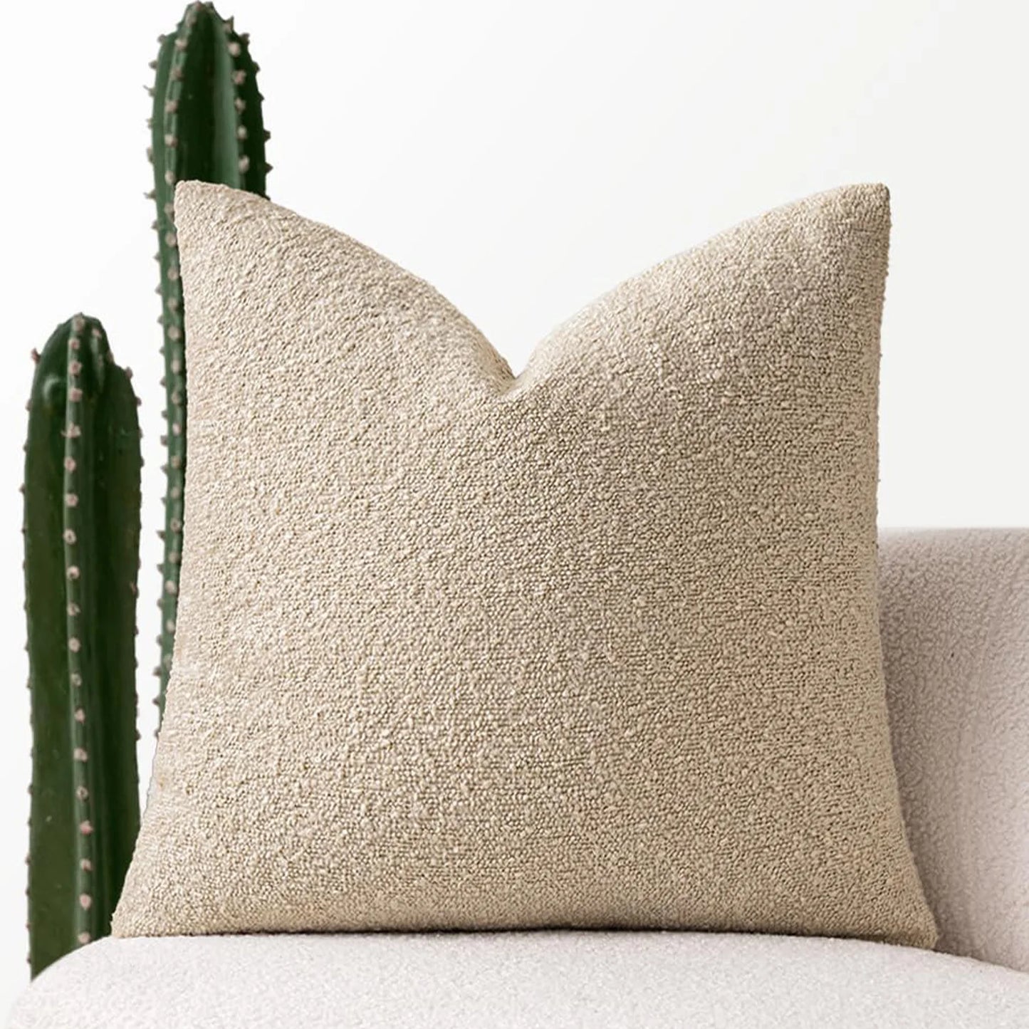 Bouclé Textured Cushion Cover Soft Looped Sofa Pillow Cover Home Decor