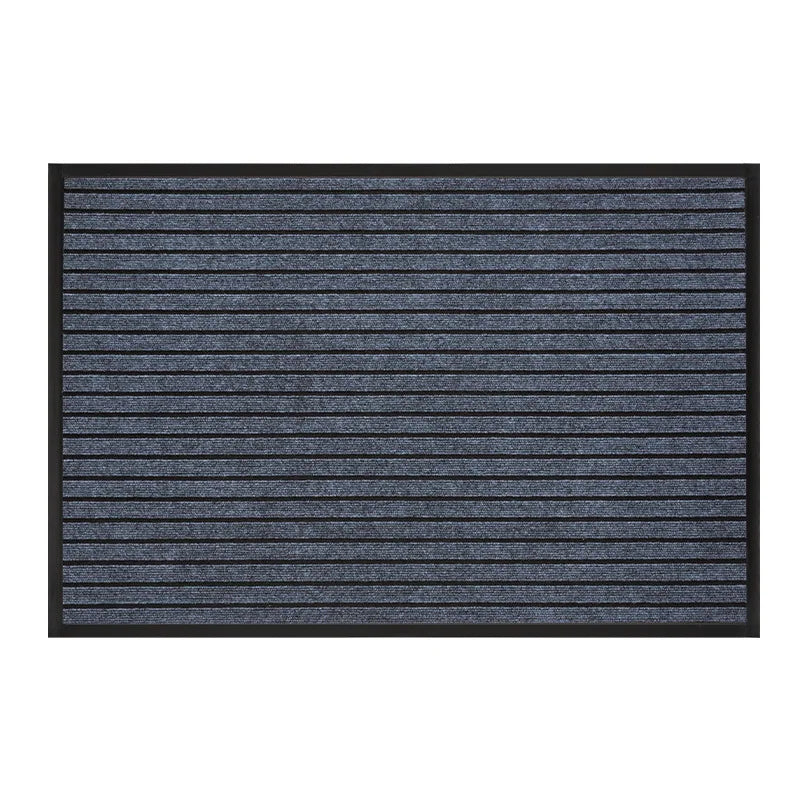 Heavy-Duty PVC Striped Door Mat Anti-Slip Outdoor Entrance Home Decor