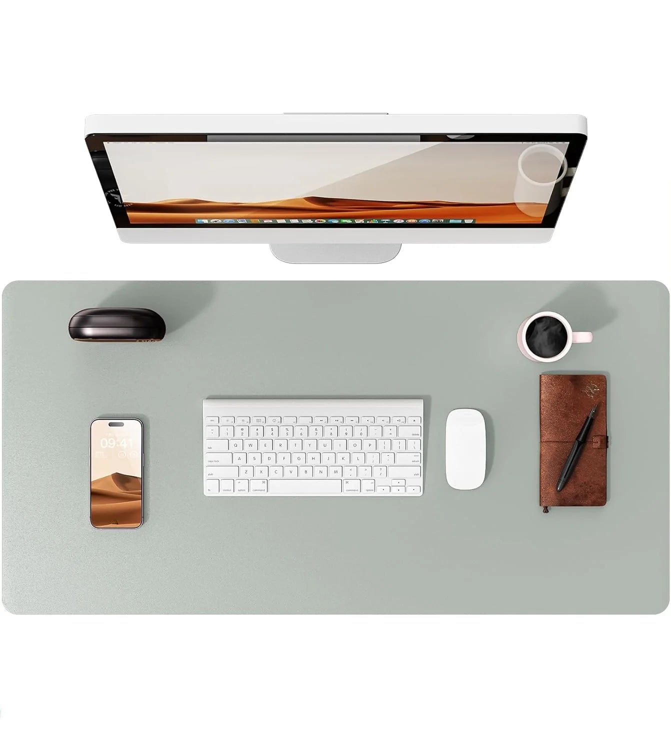 Non-Slip PU Leather Desk Pad Protector Large Office Desk Mat Home Decor