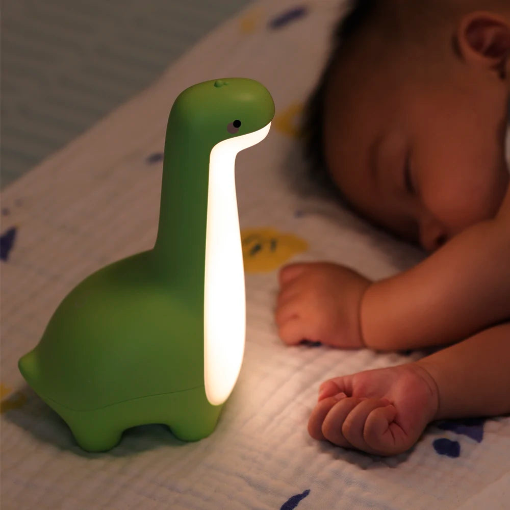 Dinosaur LED Night Light USB Rechargeable Timer Kids Bedroom Lamp Home Decor