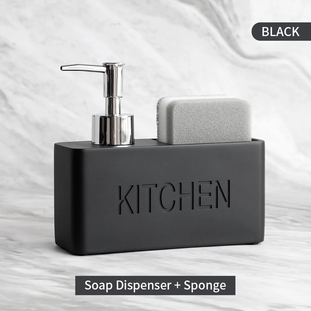 Sandstone Texture Soap Dispenser Set Bathroom Kitchen Decor