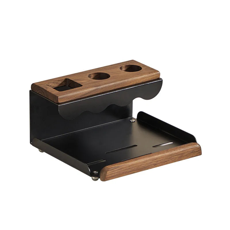 Walnut Wood Bathroom Organiser Toothbrush Holder Vanity Counter Decor