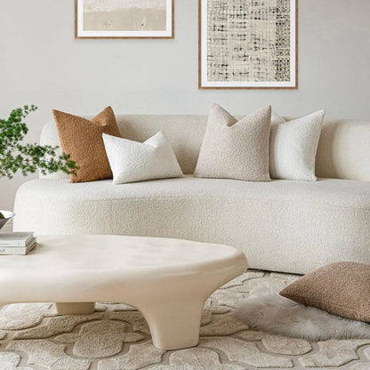Bouclé Textured Cushion Cover Soft Looped Sofa Pillow Cover Home Decor