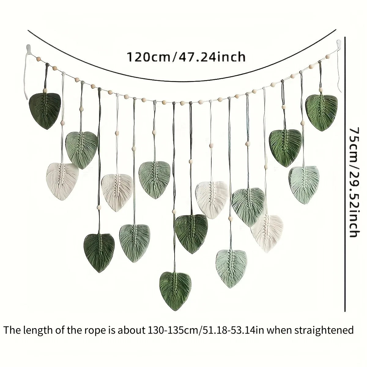 Modern Boho Macrame Feather Wall Hanging Woven Tapestry Home Decor