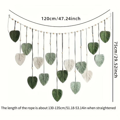 Modern Boho Macrame Feather Wall Hanging Woven Tapestry Home Decor
