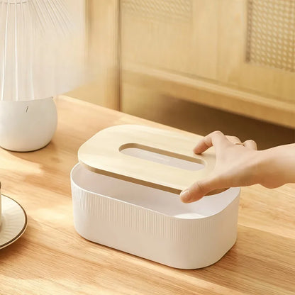 Arched Tissue Box Cover with Lid Modern Bathroom Bedroom Decor