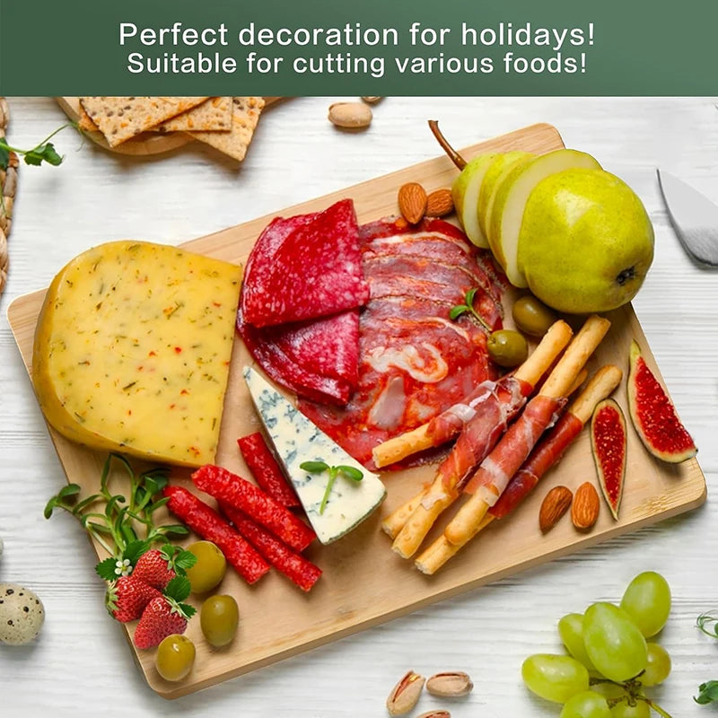 Premium Bamboo Cutting Board Natural Antibacterial Kitchen Chopping Board Decor