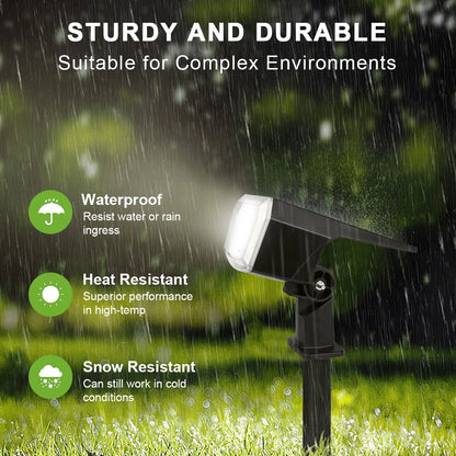 LED Solar Spotlight Outdoor Waterproof Garden Lawn Pathway Flood Light
