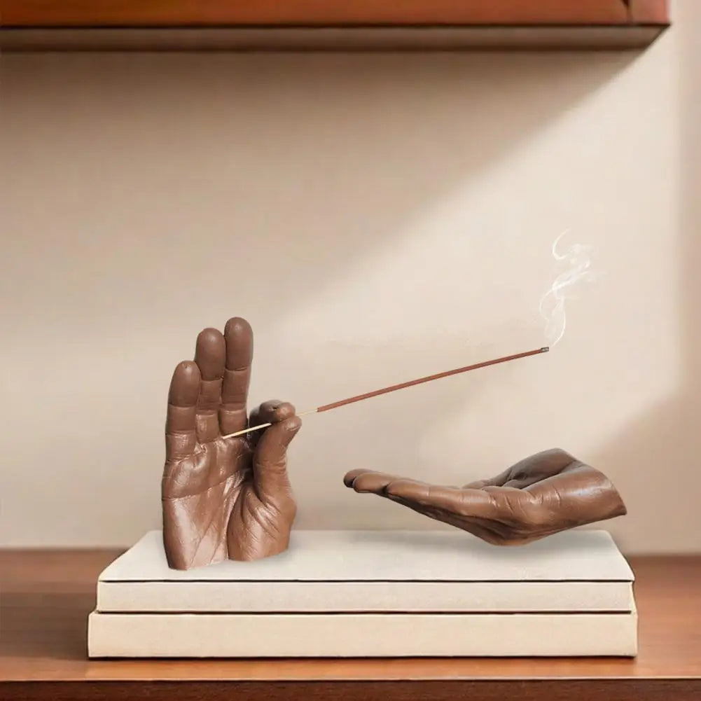 Hand Gesture Resin Incense Holder Sculptural Stick Burner Home Decor