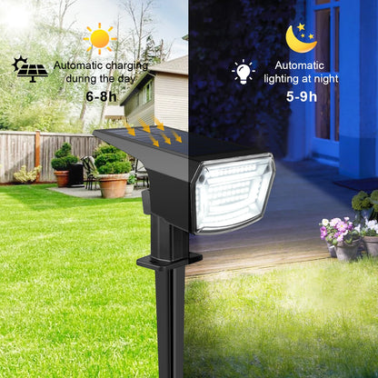LED Solar Spotlight Outdoor Waterproof Garden Lawn Pathway Flood Light