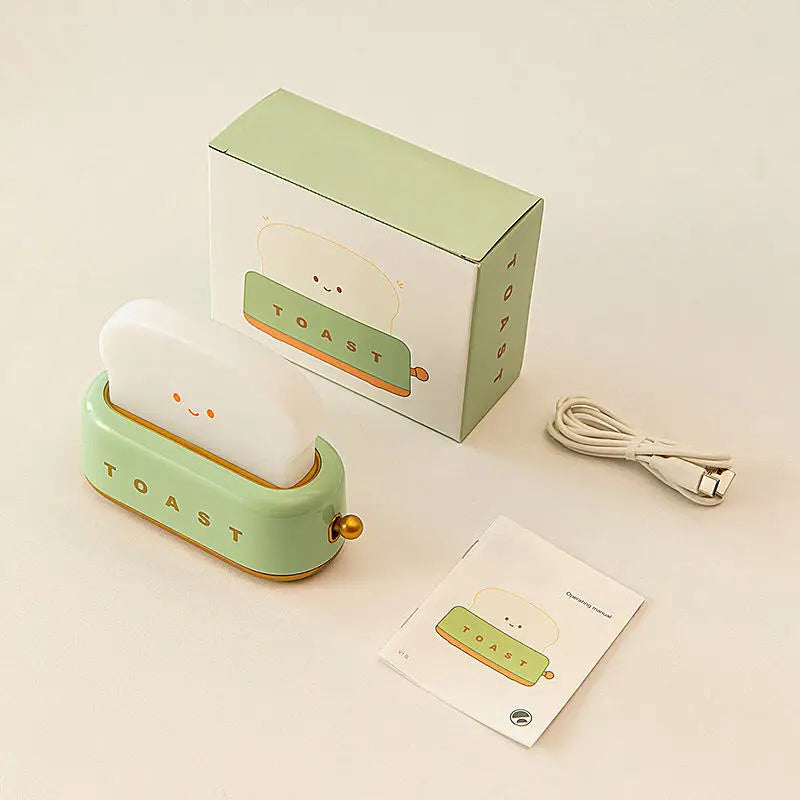 Bread Shaped Night Light Rechargeable Touch Bedside Lamp Bedroom Decor