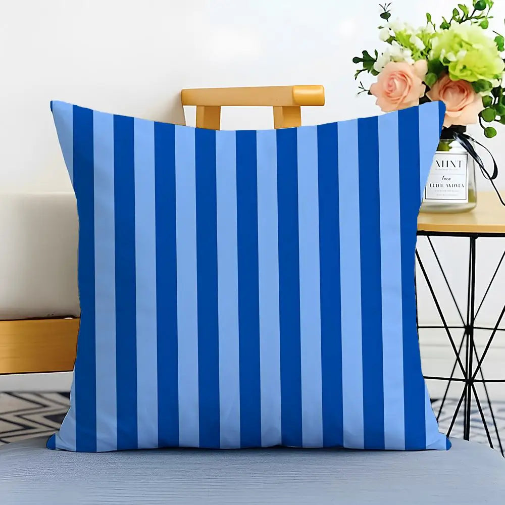 Bold Vertical Stripe Linen Cushion Cover Casual Sofa Bed Decor