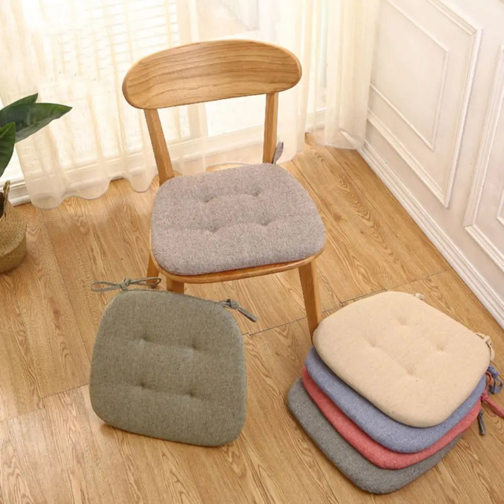 Anti-Slip Linen Dining Chair Cushion Indoor Outdoor Seat Pad Home Decor