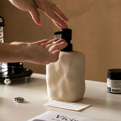 Wabi-Sabi Ceramic Soap Dispenser 450ml Bathroom Kitchen Accessories