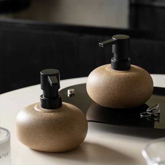Nordic Ceramic Soap and Lotion Dispenser Minimalist Bathroom Decor