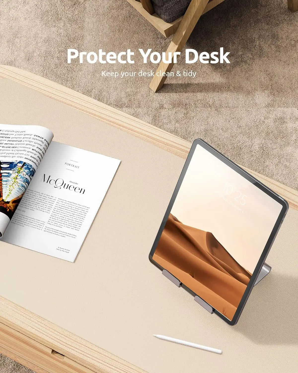 Non-Slip PU Leather Desk Pad Protector Large Office Desk Mat Home Decor