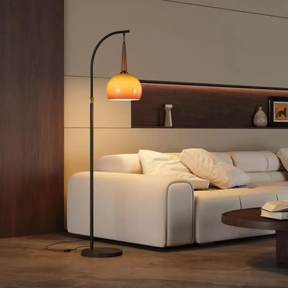 Modern LED Arc Floor Lamp Sunset Effect Standing Light Living Room Home Decor