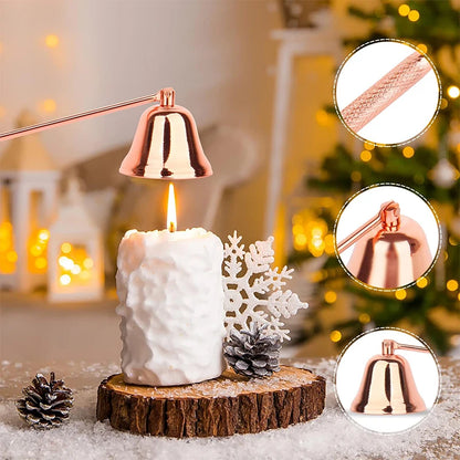 3-Piece Candle Care Set Snuffer Wick Trimmer and Dipper Rose Gold Home Decor