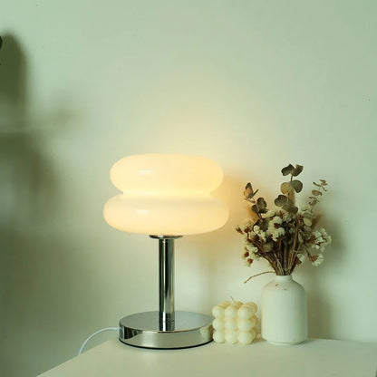 Macaron Glass Table Lamp 3-Colour Dimmable Eye-Care Bedside Light Home Decor