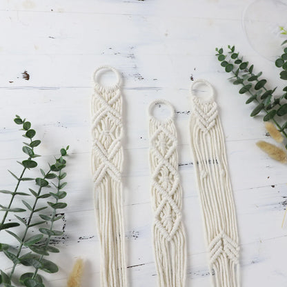 Boho Macrame Plant Hanger Set of 3 Indoor Outdoor Wall Hanging Planter Home Decor