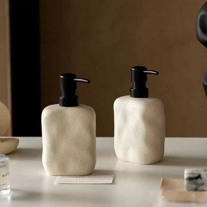 Wabi-Sabi Ceramic Soap Dispenser 450ml Bathroom Kitchen Accessories