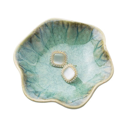 Ceramic Oval Jewellery Tray Decorative Storage Vanity Tray Home Decor