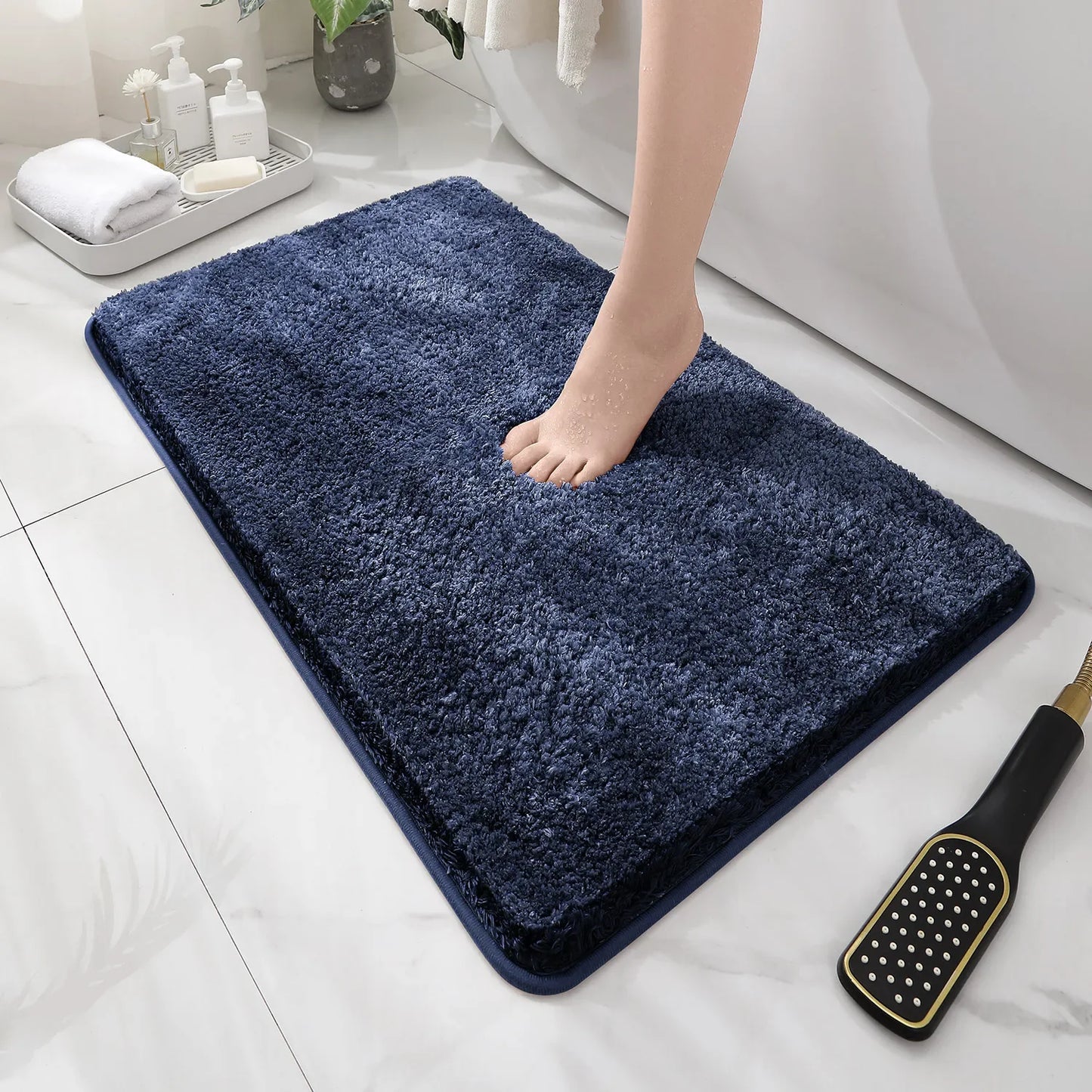 Plush Anti-Slip Bathroom Floor Mat Soft Absorbent Bath Mat Home Decor