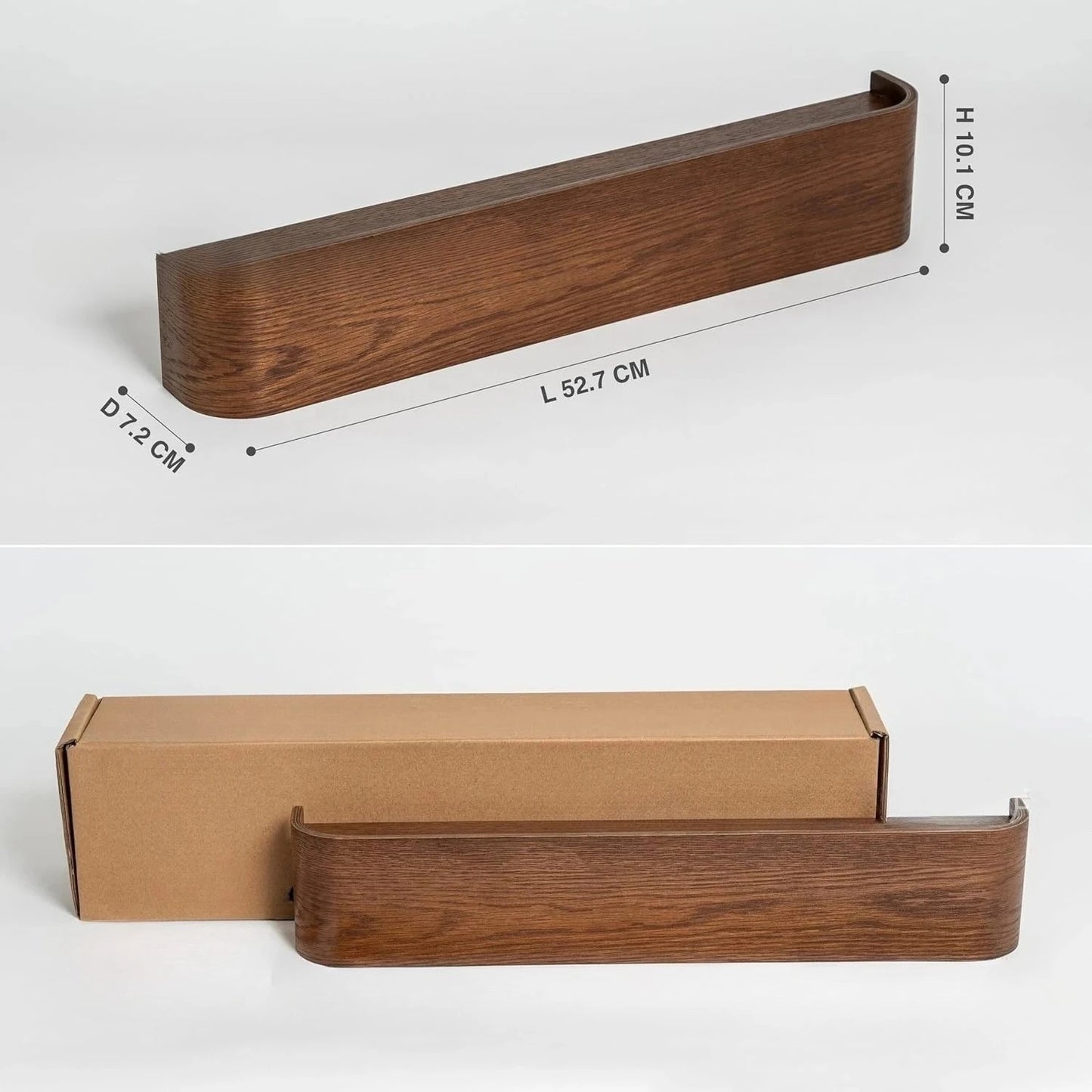Walnut Wood Wall Hanger Entrance Coat Hook Stand Home Decor