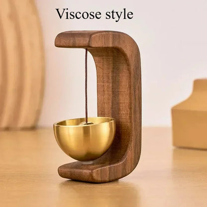 Japanese Magnetic Indoor Wind Chime Oak and Copper Doorbell Home Decor