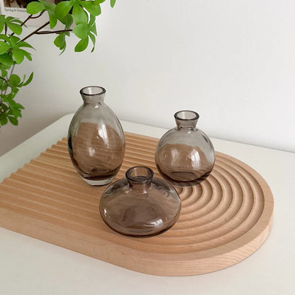 3-Piece Glass Bud Vase Set Vintage Centrepiece Home Decor