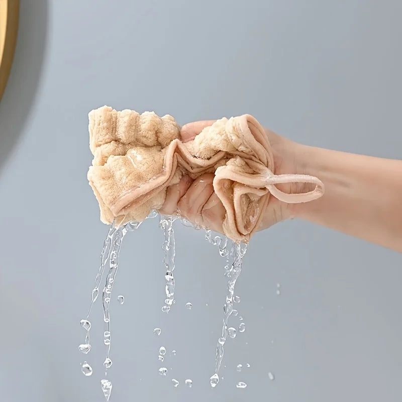 Striped Hanging Hand Towel Set of 5 Soft Quick Dry Kitchen Bathroom Decor
