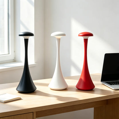 Mushroom Touch Table Lamp Rechargeable USB-C Wireless Cordless Home Decor