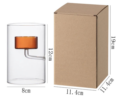 Glass Hurricane Candle Holder Cylindrical Windproof Home Decor