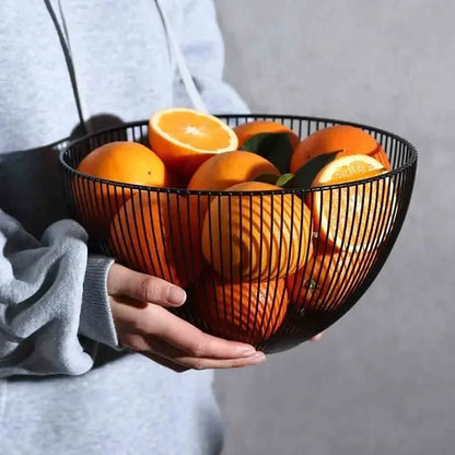Iron Wire Fruit Basket Bowl Kitchen Table Decor