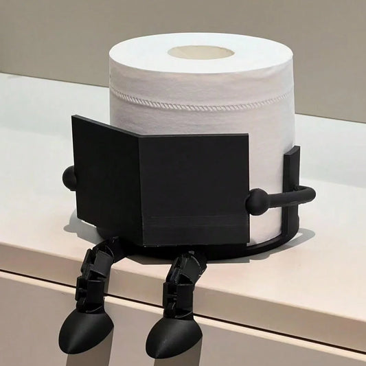 Sculptural Standing Toilet Paper Holder Modern Bathroom Decor