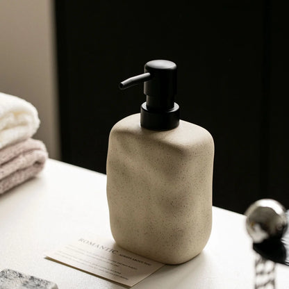 Wabi-Sabi Ceramic Soap Dispenser 450ml Bathroom Kitchen Accessories