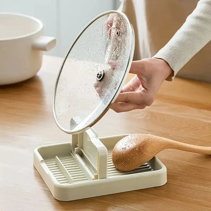 Foldable Pot Lid Holder and Spoon Rest Heat Resistant Kitchen Decor