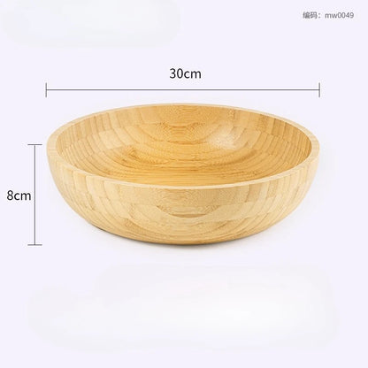 Natural Bamboo Salad Bowl Fruit Bowl Eco Friendly Kitchen Decor