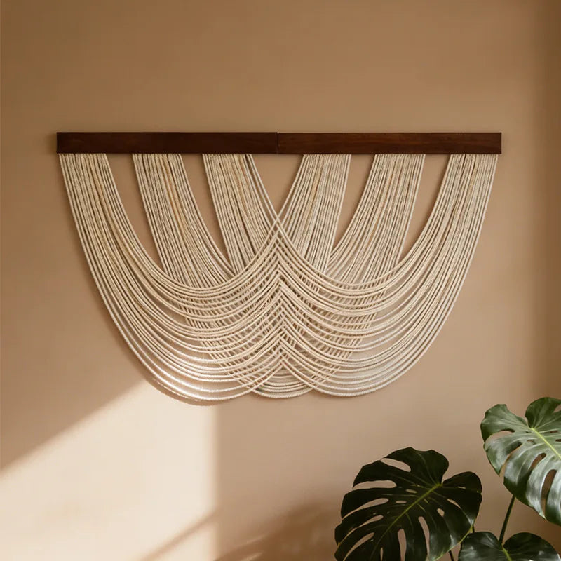 Handwoven Boho Macrame Wall Tapestry Woven Wall Hanging Home Decor