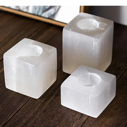 Square Stone Minimalist Candle Holder Wax Melt Home Decor