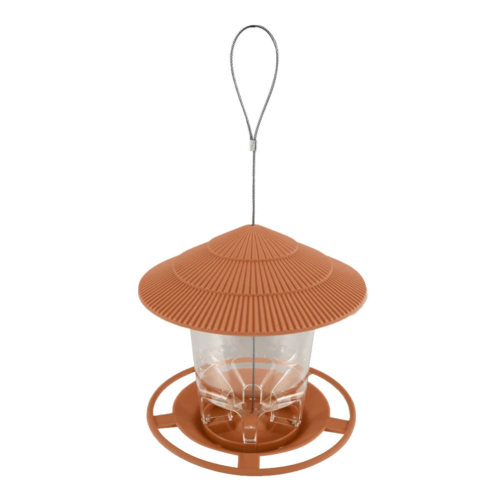 Hanging Bird Feeder Automatic Outdoor Garden Seed Dispenser Weather Resistant