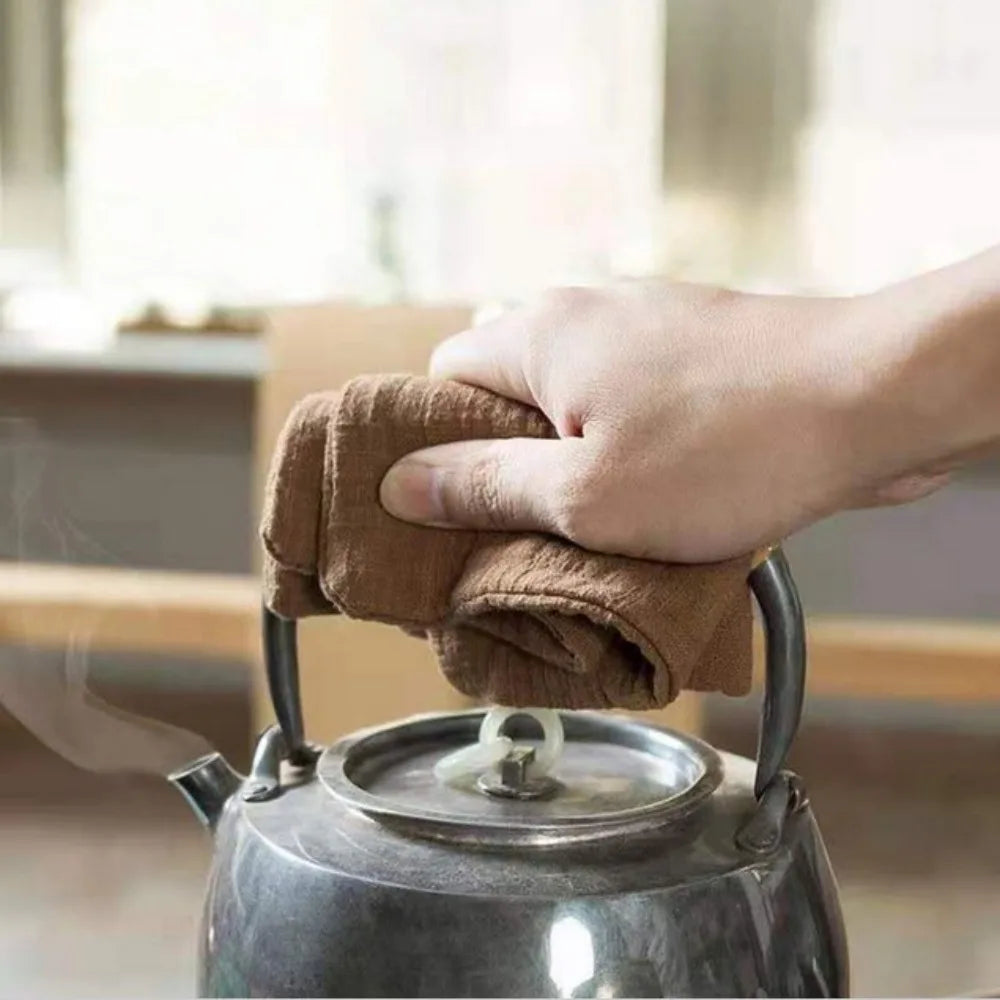 Embroidered Cotton Linen Kitchen Tea Towel Soft Absorbent Home Decor