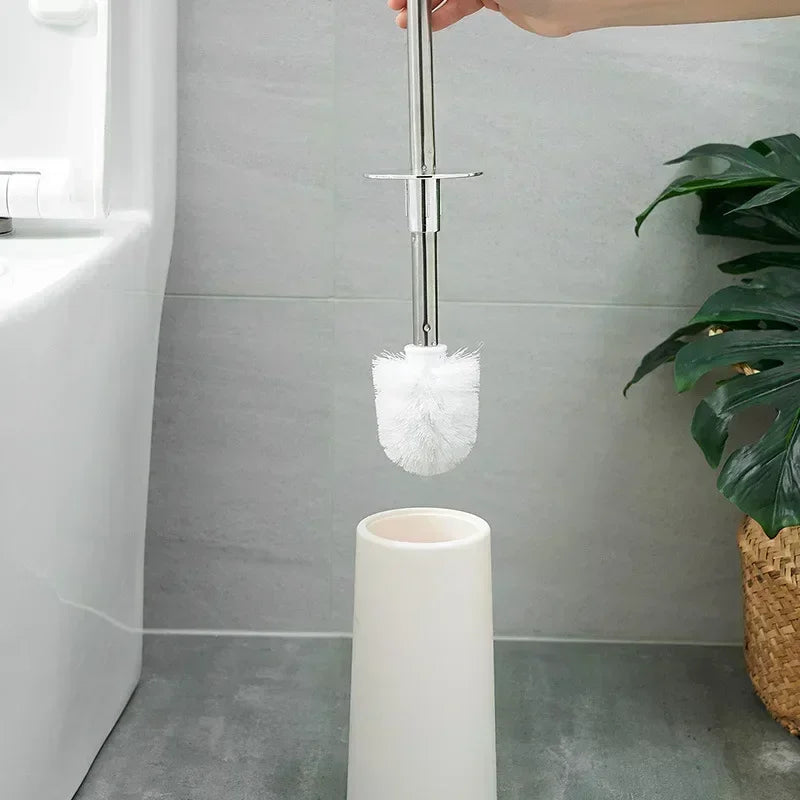 Nordic Toilet Brush with Holder Set Modern Bathroom Decor