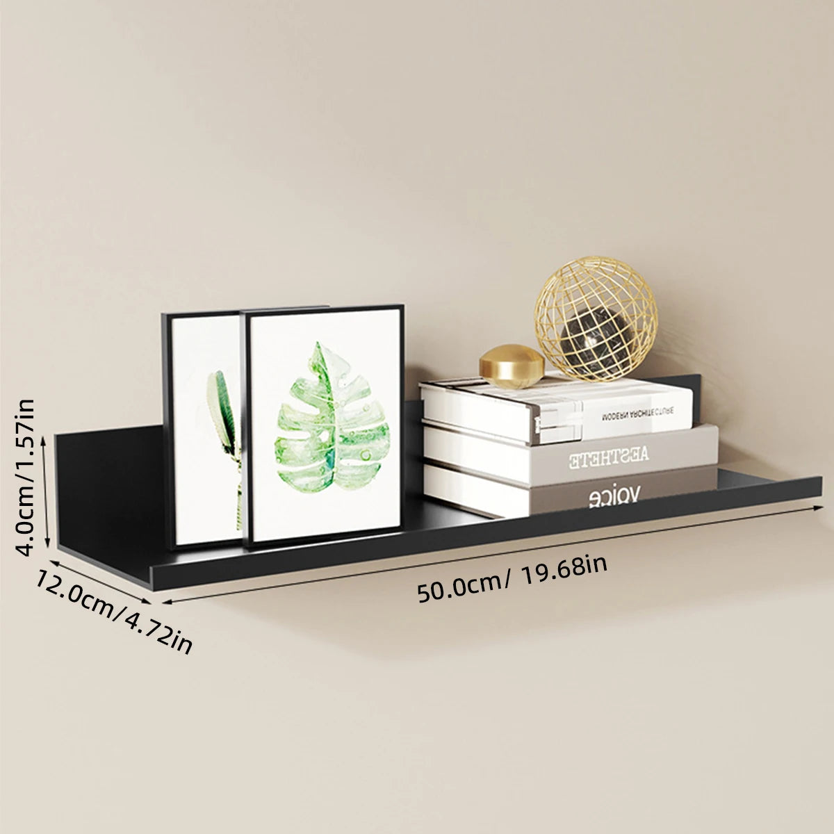Floating Bathroom Wall Shelf Aluminium Storage Rack Home Decor