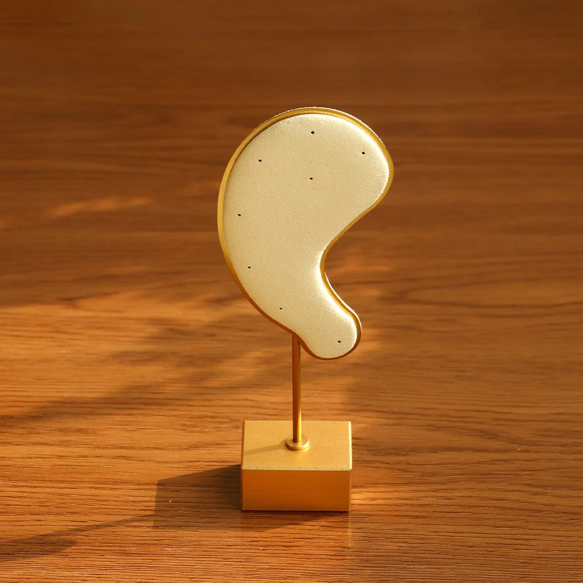 Ear-Shaped Earring Display Stand Microfiber Jewellery Organiser Home Decor