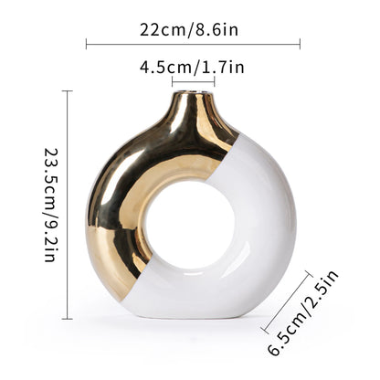 Luxury Nordic Ceramic Flower Vase Minimalist Home Decor Living Room