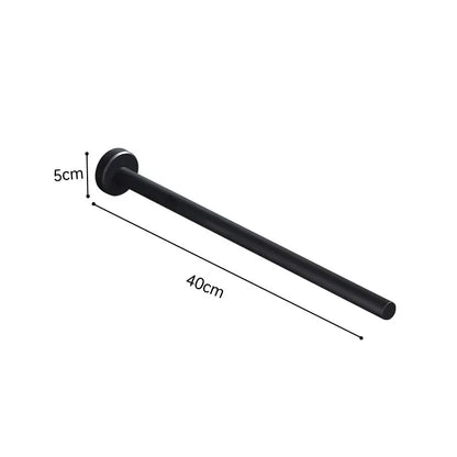 Stainless Steel Wall Mounted Towel Bar Single Double Black Silver Bathroom Decor