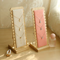 Wooden Necklace Display Stand Jewellery Organiser Bedside Table Decor
